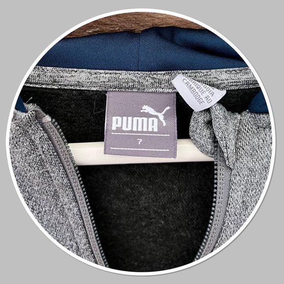 PUMA Kids Zip Closure Hooded Jacket - Picture 2 of 7